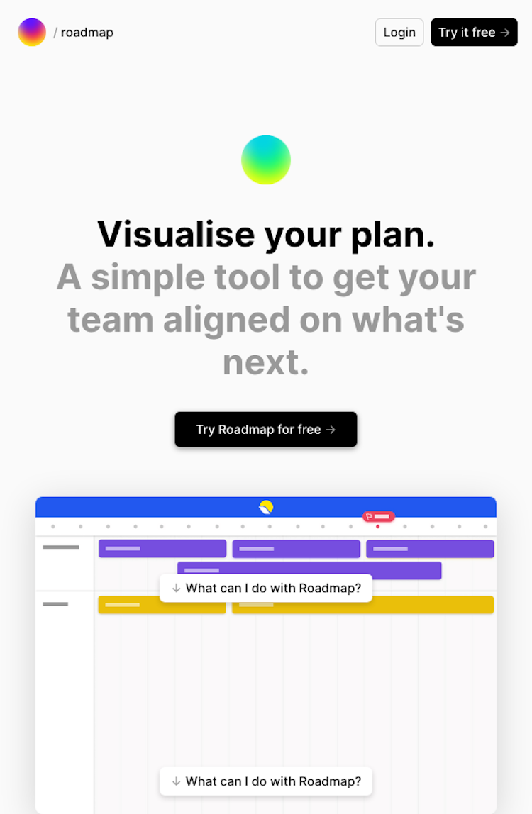 Onroadmap  Landing Page Design