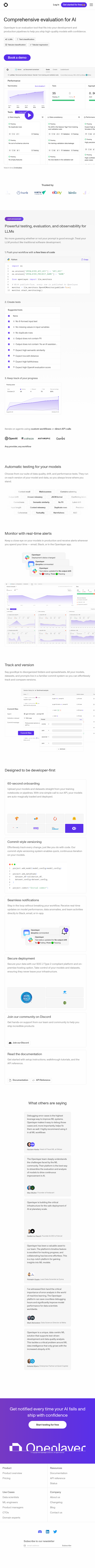 Openlayer  Landing Page Design