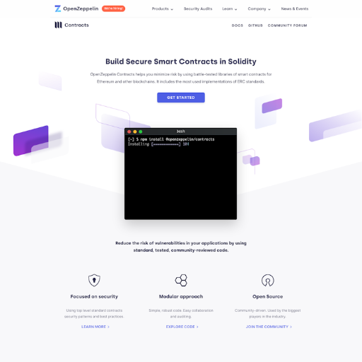 Openzeppelin  Landing Page Design