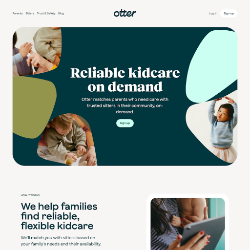 Otter  Landing Page Design