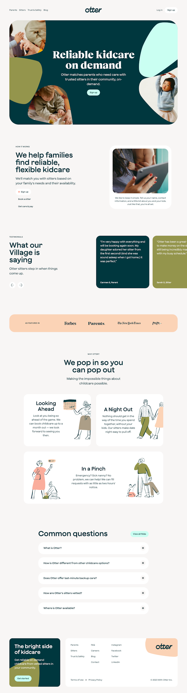 Otter  Landing Page Design