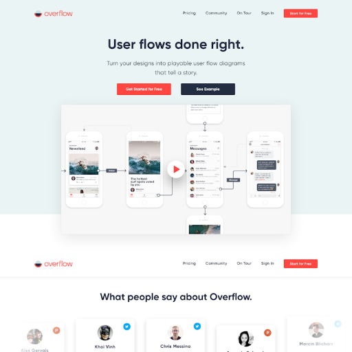 Overflow  Landing Page Design