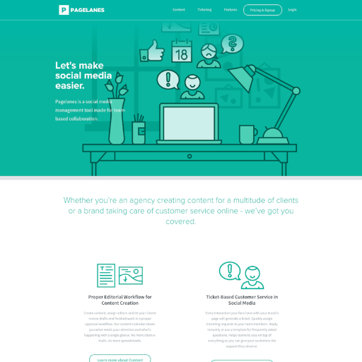 Pagelanes  Landing Page Design