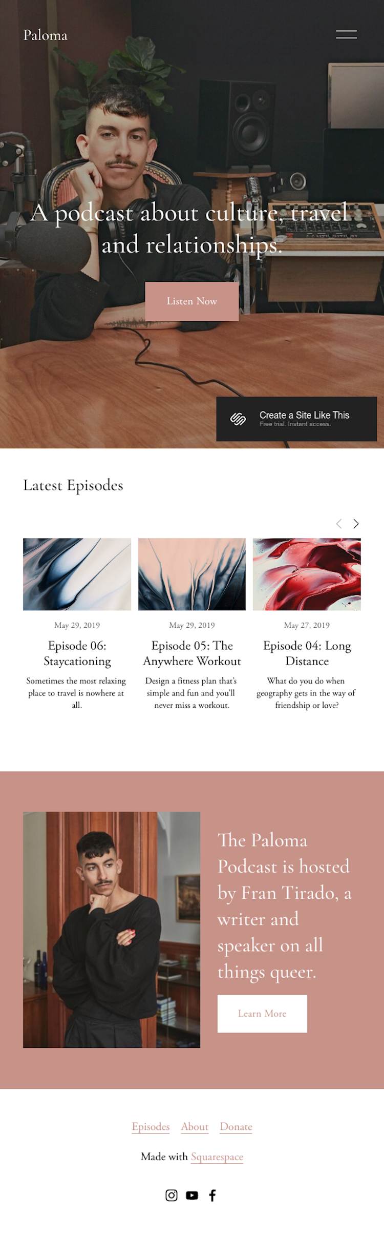 Paloma  Landing Page Design