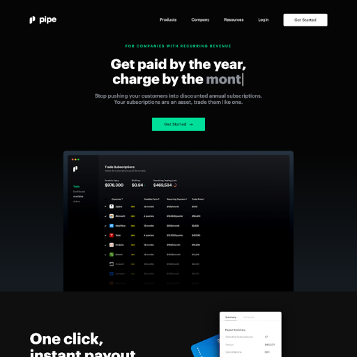 Pipe  Landing Page Design