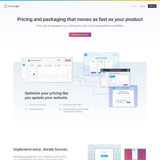 Plangraph  Landing Page Design