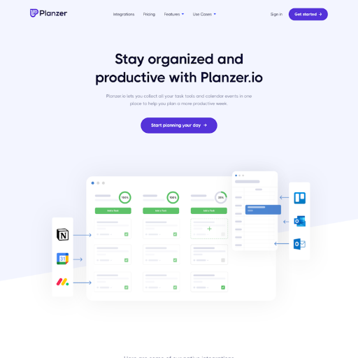 Planzer  Landing Page Design