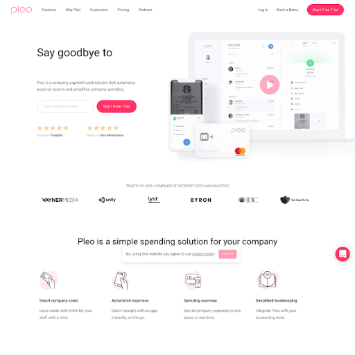 Pleo  Landing Page Design