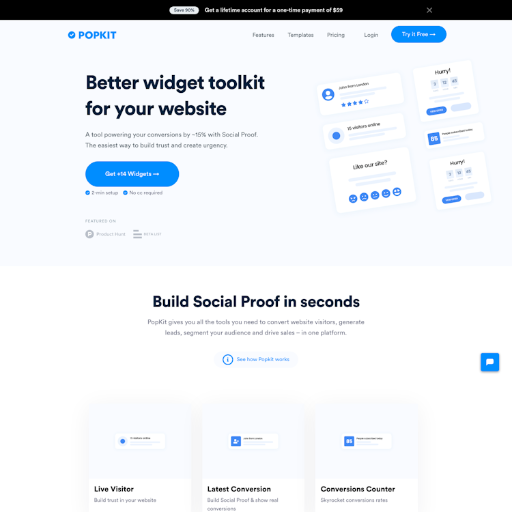 Popkit  Landing Page Design