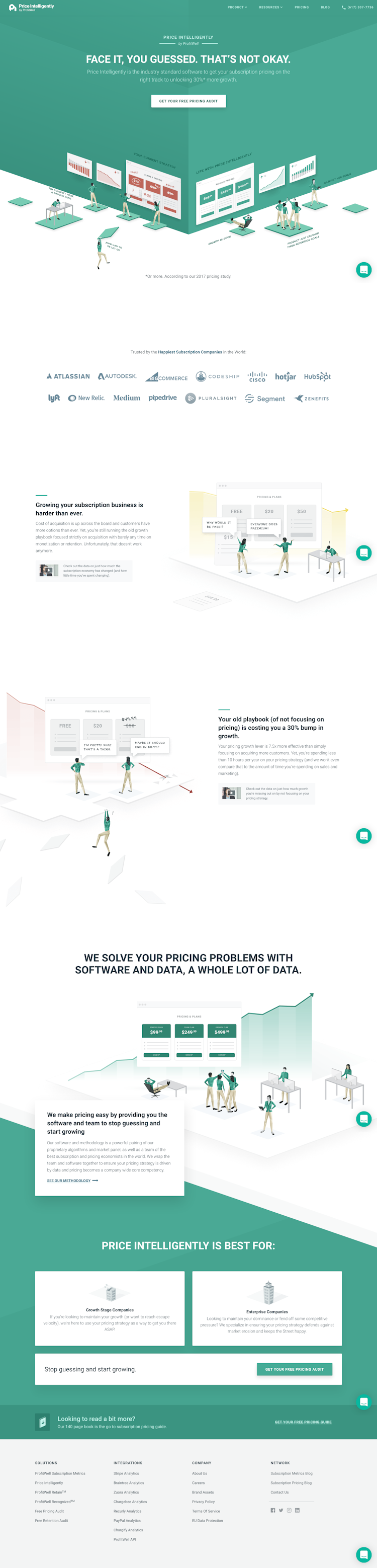 Priceintelligently  Landing Page Design