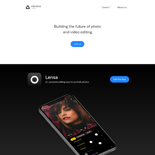 Prisma-ai  Landing Page Design