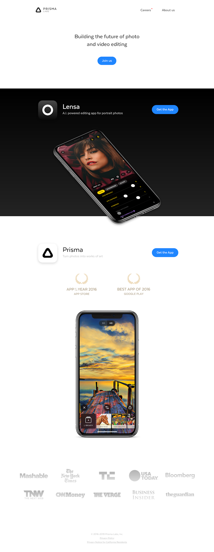 Prisma-ai  Landing Page Design