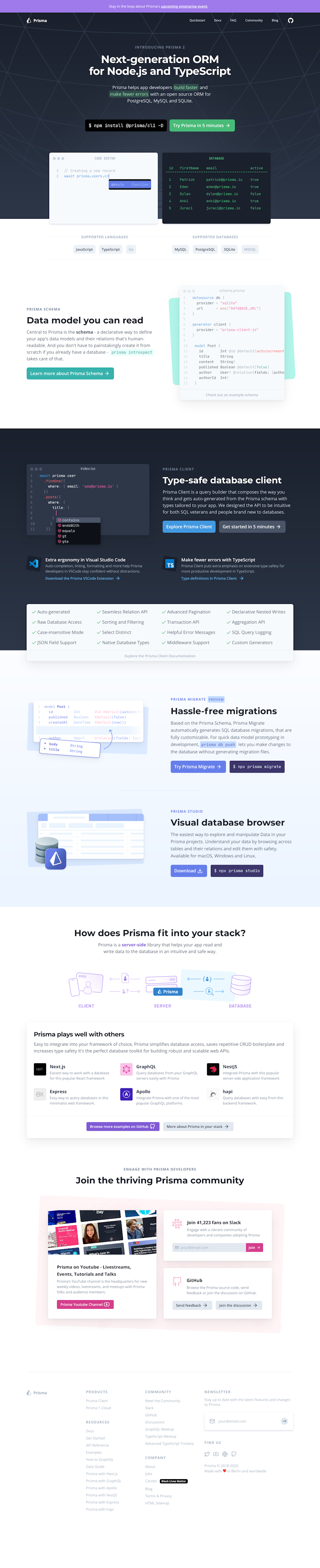 Prisma  Landing Page Design