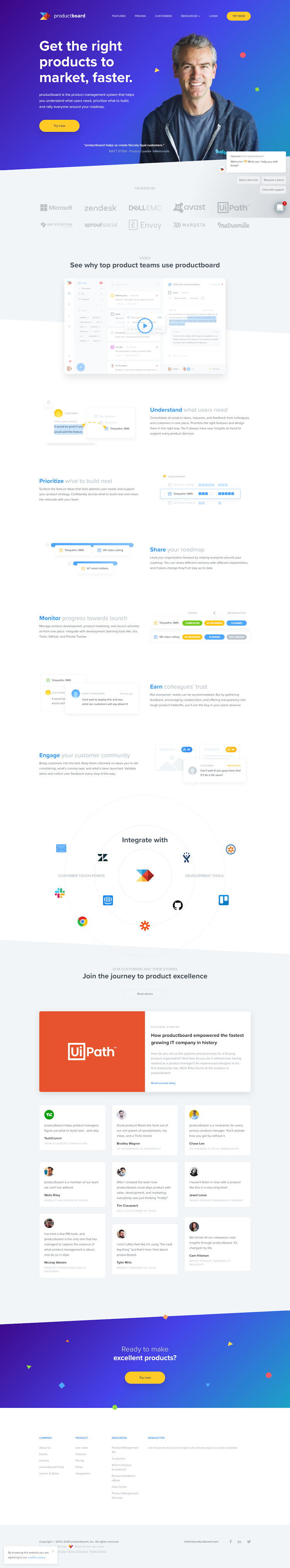 Productboard  Landing Page Design