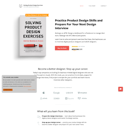 Productdesigninterview  Landing Page Design