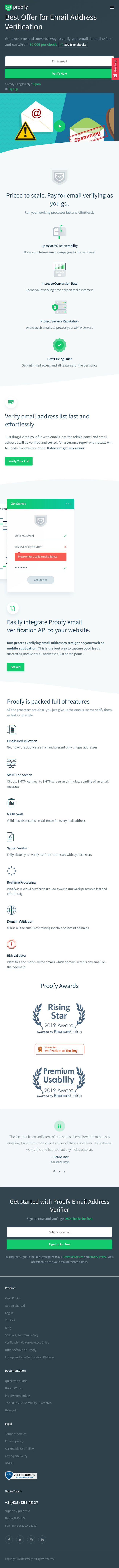 Proofy  Landing Page Design