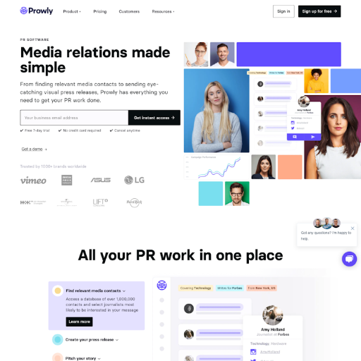 Prowly  Landing Page Design