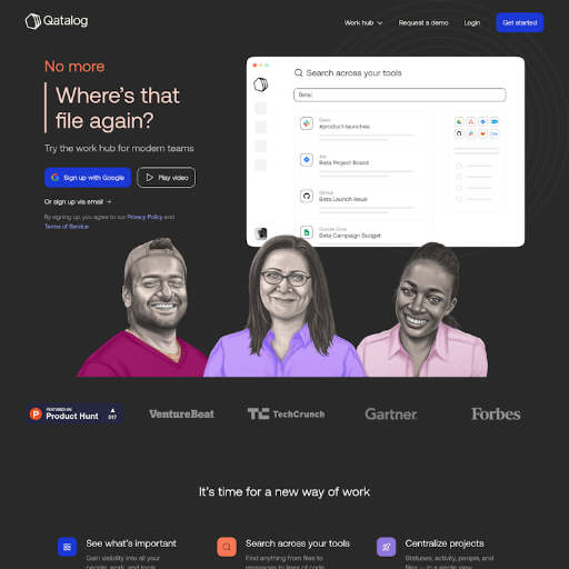 Qatalog  Landing Page Design