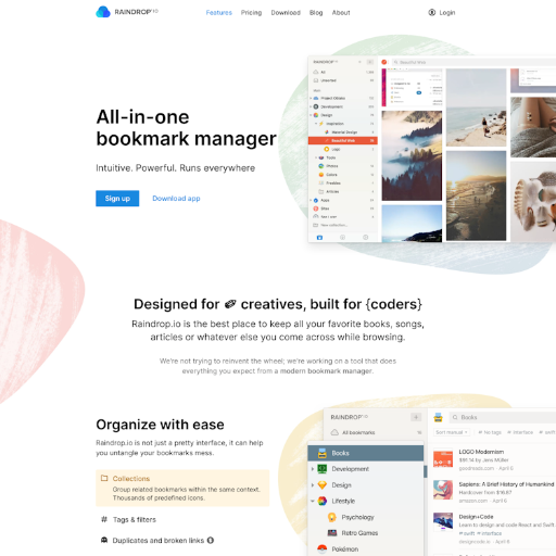 Raindrop  Landing Page Design