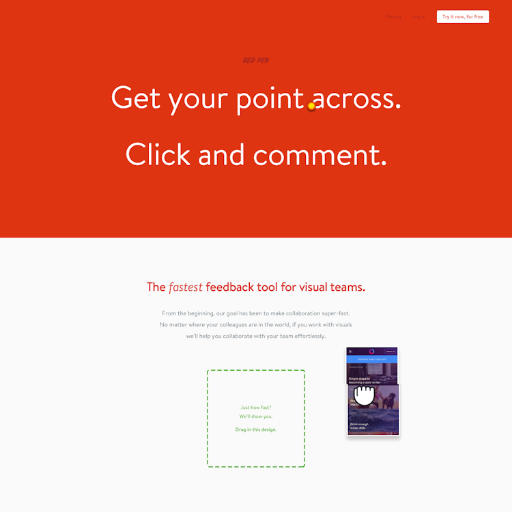 Redpen  Landing Page Design