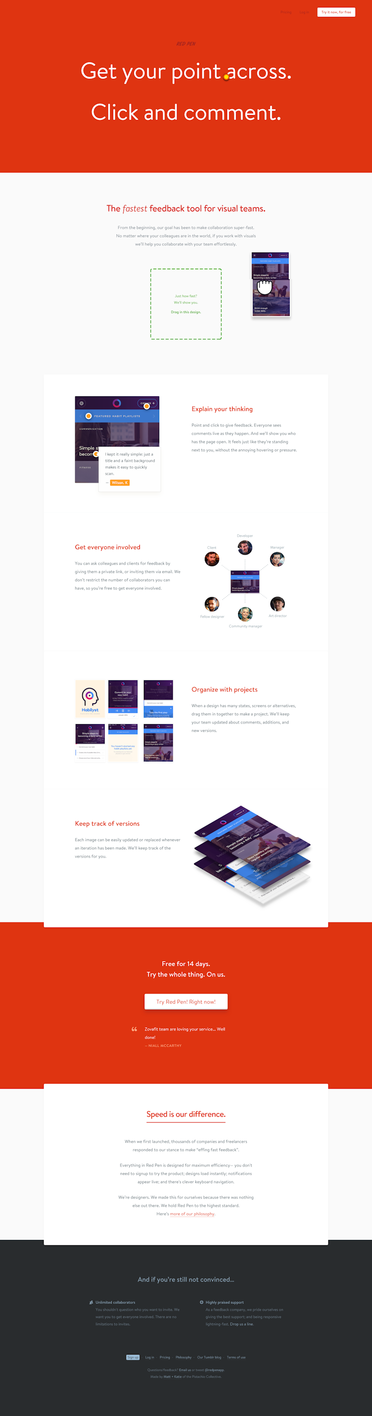 Redpen  Landing Page Design