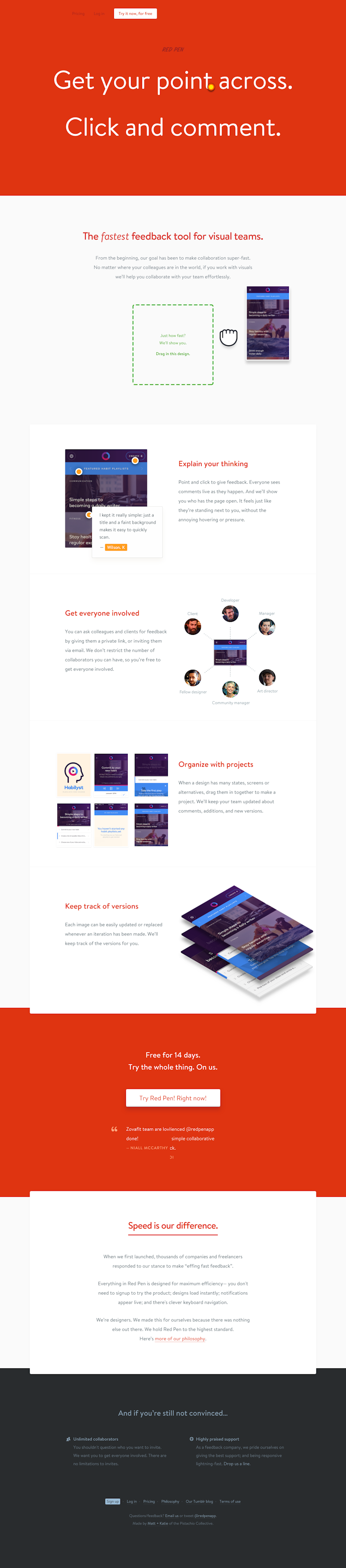 Redpen  Landing Page Design