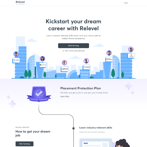 Relevel  Landing Page Design