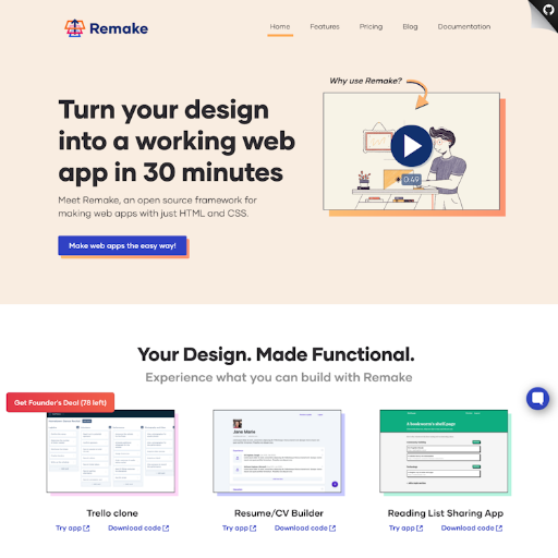 Remaketheweb  Landing Page Design