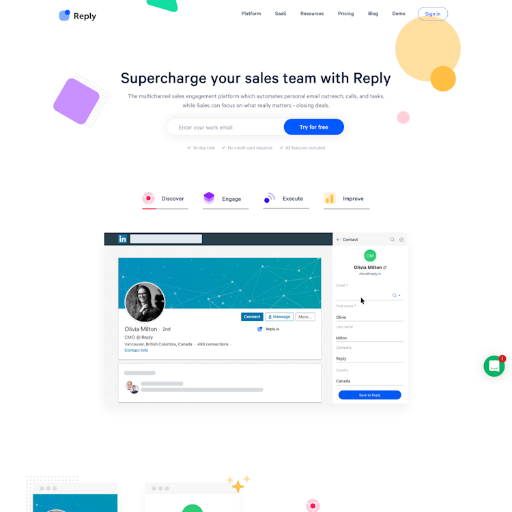 Replyapp  Landing Page Design