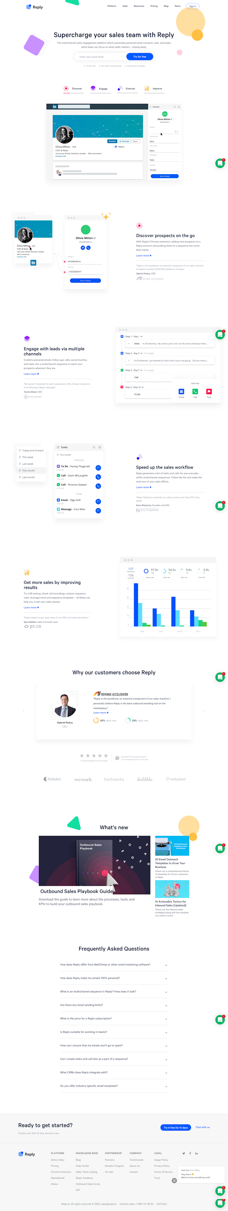 Replyapp  Landing Page Design