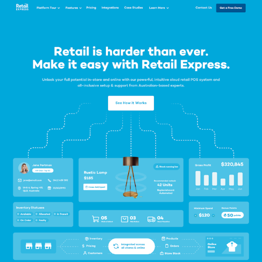 Retail Express  Landing Page Design