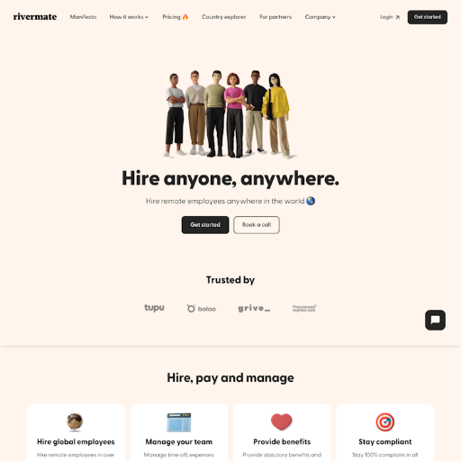 Rivermate  Landing Page Design