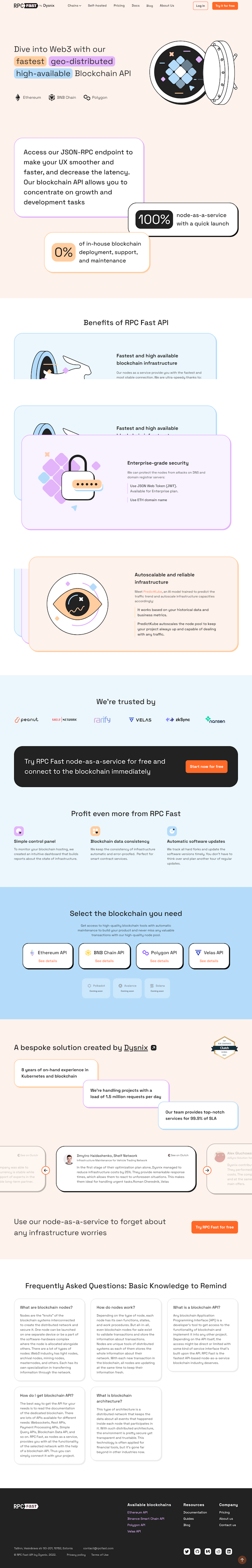 RPC Fast  Landing Page Design