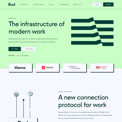 Ruul  Landing Page Design