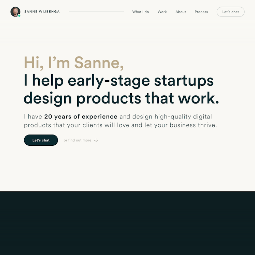 Sannewijbenga  Landing Page Design