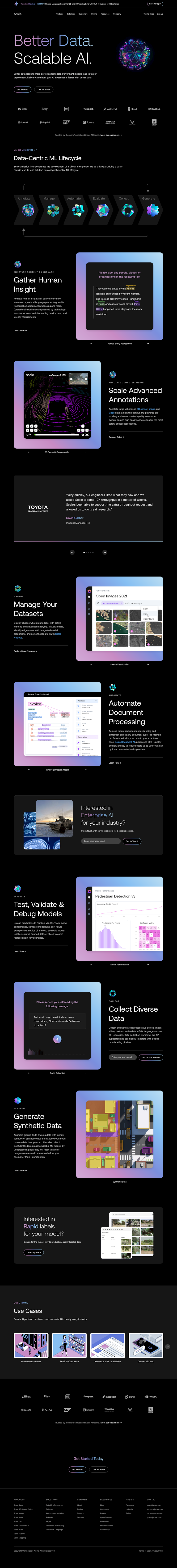 Scale  Landing Page Design