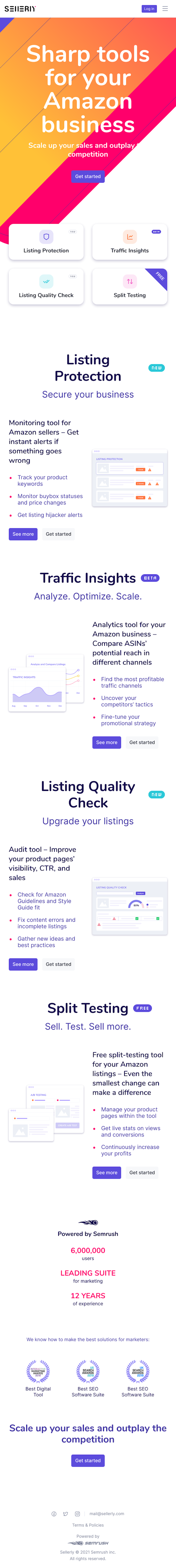 Sellerly  Landing Page Design