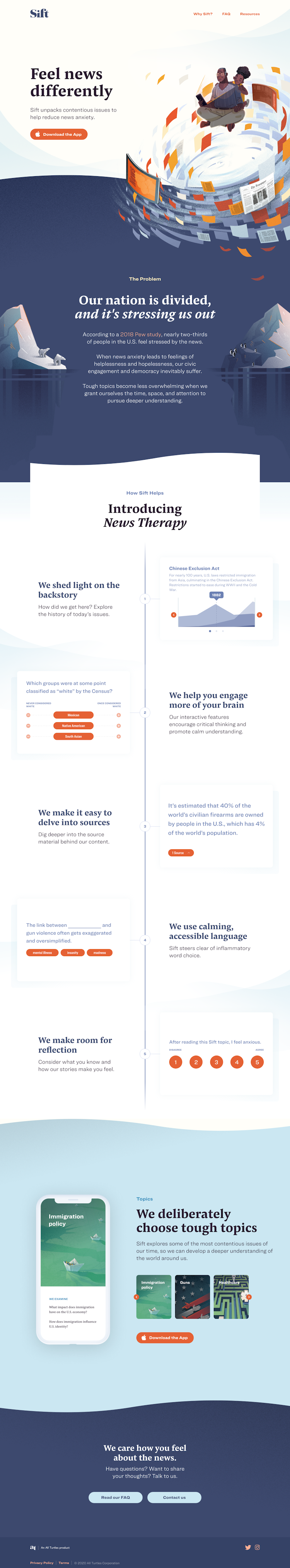 Siftnewstherapy  Landing Page Design