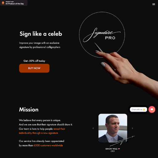 Signature Pro  Landing Page Design