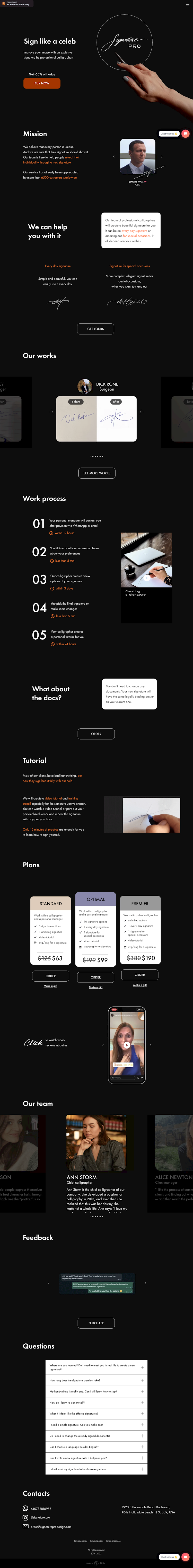 Signature Pro  Landing Page Design