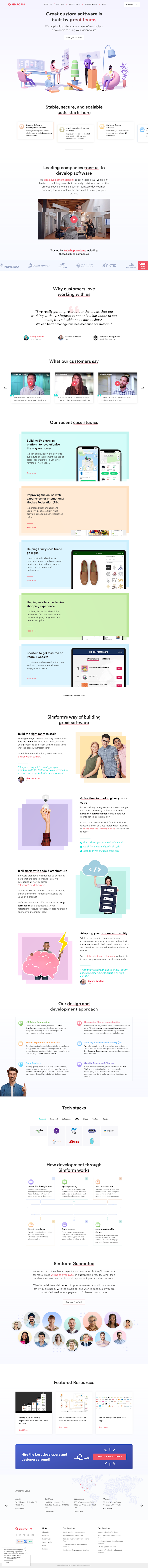 Simform  Landing Page Design