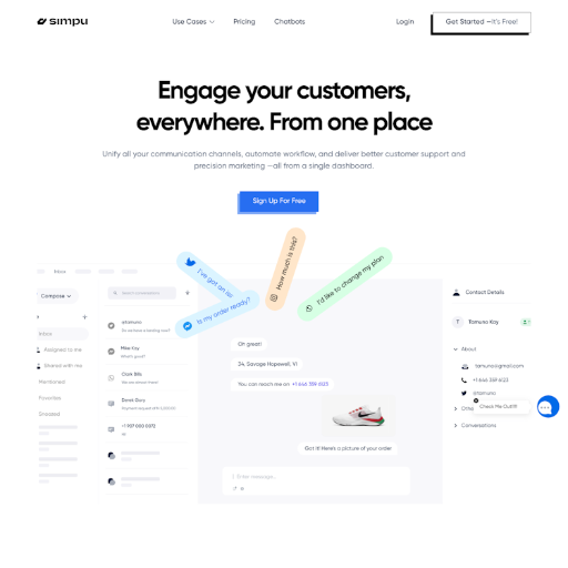 Simpu  Landing Page Design