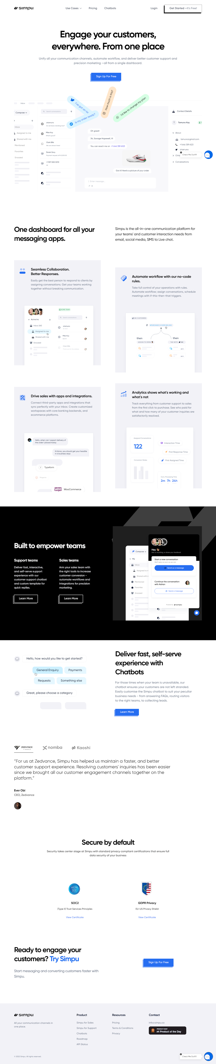 Simpu  Landing Page Design