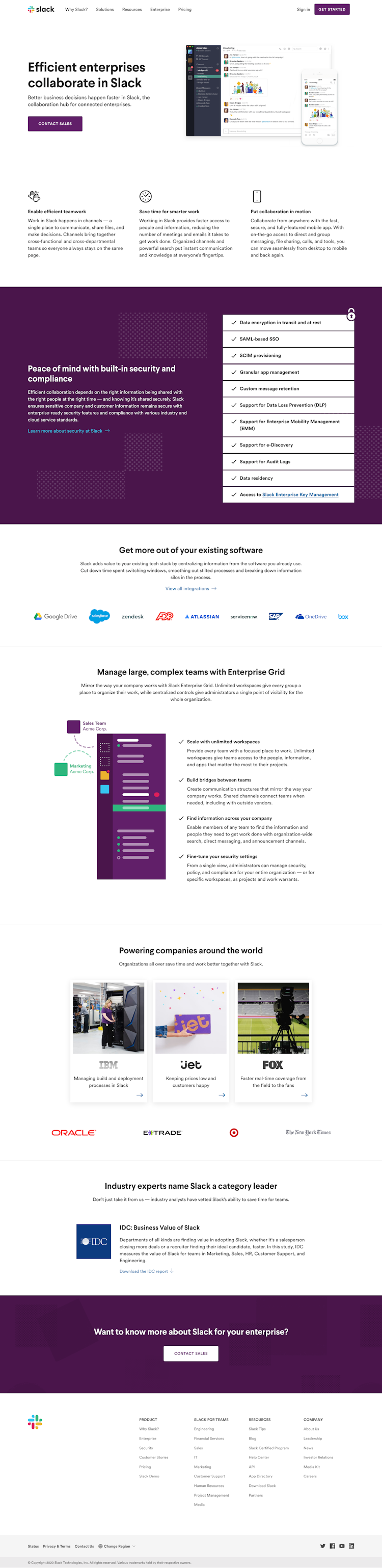 Slack  Landing Page Design