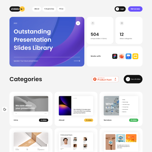 Slidddo  Landing Page Design