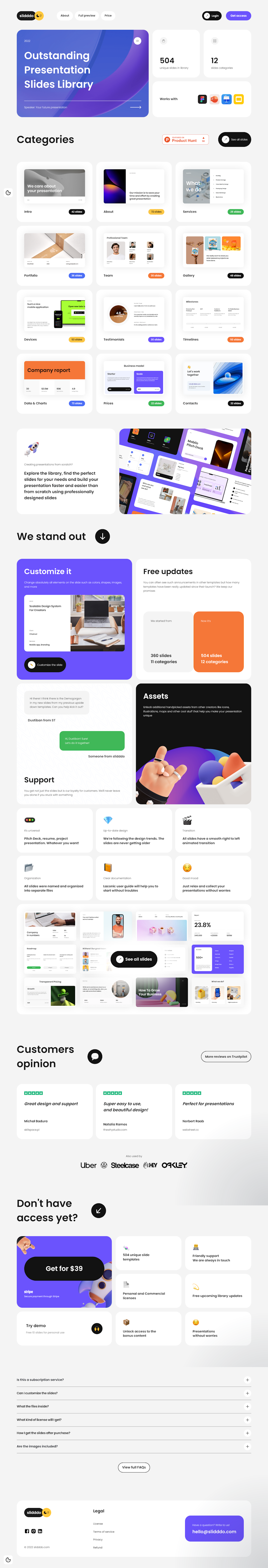 Slidddo  Landing Page Design