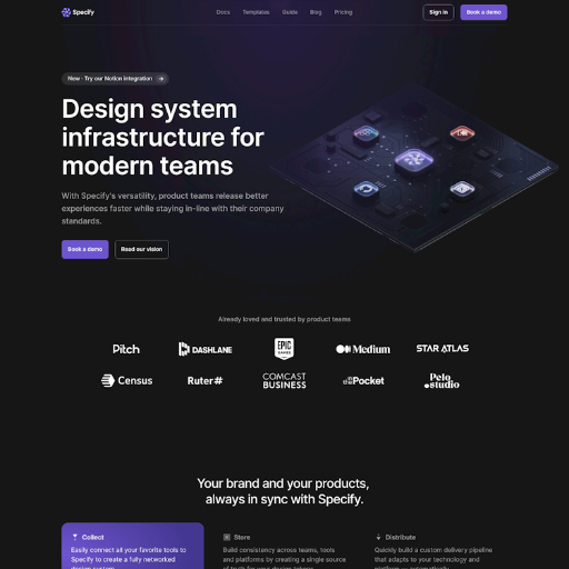 Specify  Landing Page Design