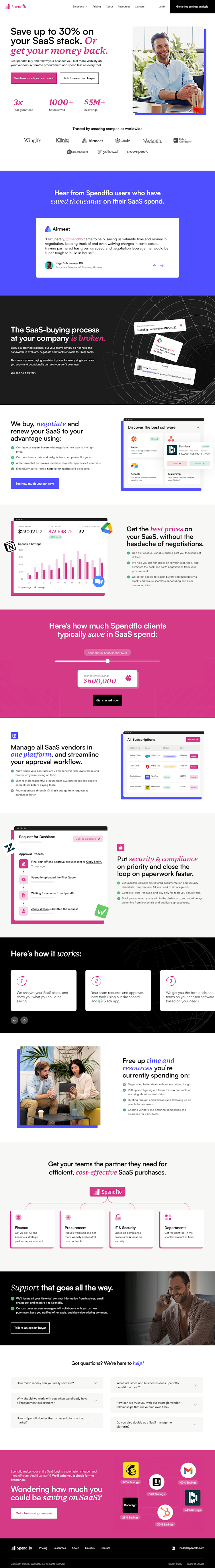 Spendflo  Landing Page Design