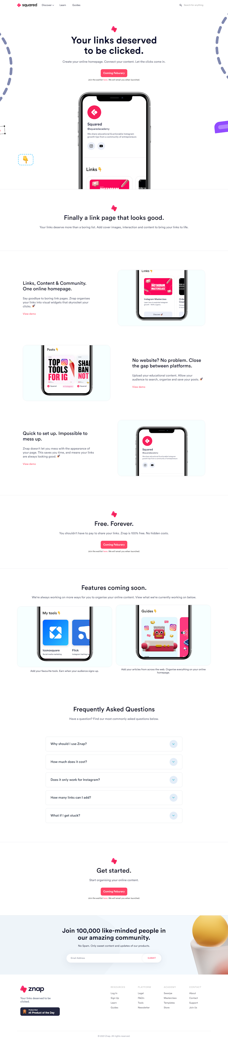 Squaredacademy  Landing Page Design