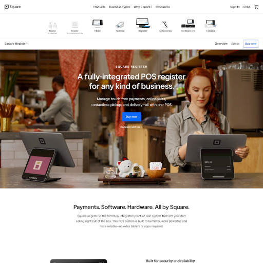 Squareup  Landing Page Design